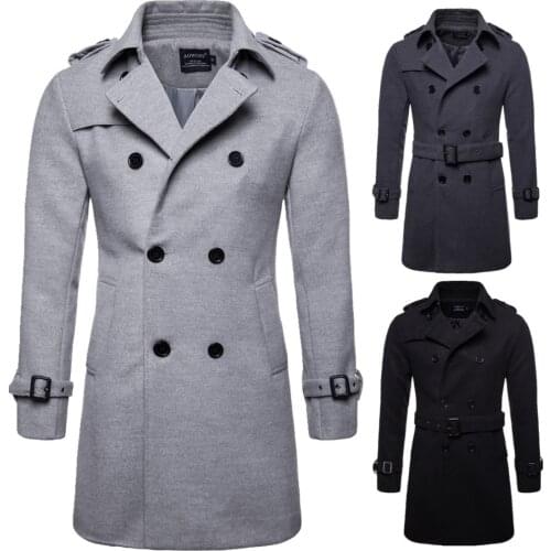 COMZOF Mens Wool Coats