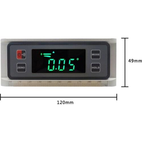 DL1906 Hot Sale Mini Digital Inclinometer Multi Function Aluminum Alloy Magnetic Digital Display Mini Level Ruler Measuring Tool