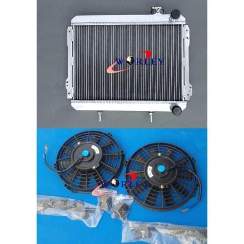 FOR Toyota Corolla AE71 AE72 AT 1979-1983 2 ROW ALL ALUMINUM RADIATOR & 16" FAN