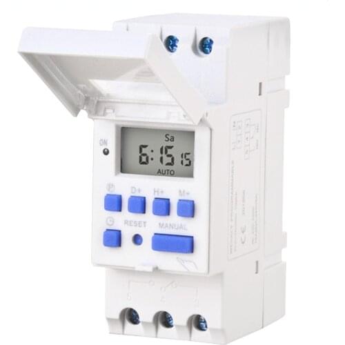 Electronic Weekly 7 Days Programmable Digital TIME Relay Timer Switch Control AC 220V 230V 12V 24V 48V 16A Din Rail Mount THC15A