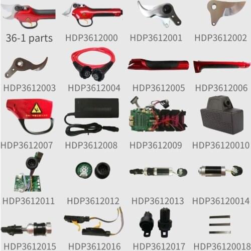 HDP36-1 electric pruning shears parts parts, spare blades, cable, battery driven board