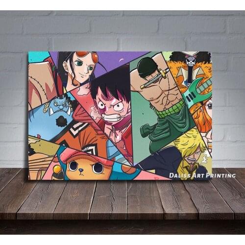 Canvas Anime Luffy Roronoa Zoro Sanji Pictures Home Decoration Paintings Poster HD Prints Wall Art Modular Living Room Framed