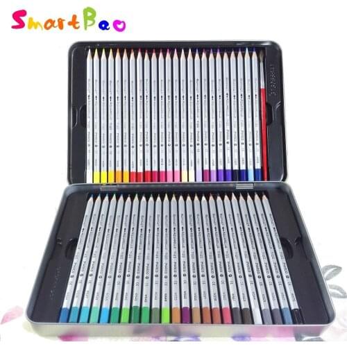 24/36/48 Colors Watercolor Pencils Set Water-Soluble Coloring Pencil Iron boxed Watercolour Pencils School Lapis Escolar