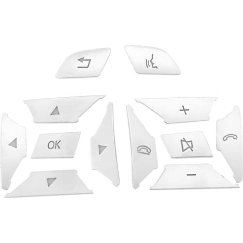 Steering Wheel Button Switch Trim Cover Sticker For Mercedes Benz A B C E Ml Gl Cla Gla Glk Sl Slk Class W176 W246 W212 W204