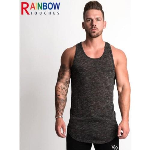 Rainbowtouches Mens Vest Spring And Summer New Sports Outdoor Gym Jogging Running Shirt Men Superior Quality