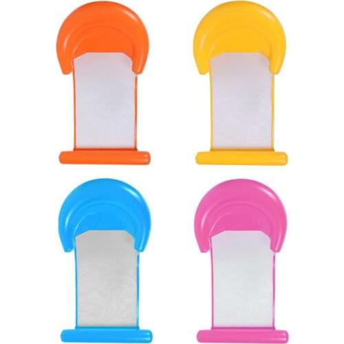 Inflatable Folding Pool Row Hammock Floating Water Air Bed with Backrest Lounger Mattress Adults Children Beach Water Air Bed