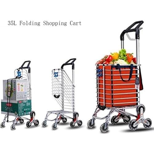 New Trolley cart on Wheels Woman shopping cart Foldable shopping basket elderly Climb Stairs Trailer Portable cart shopping bags