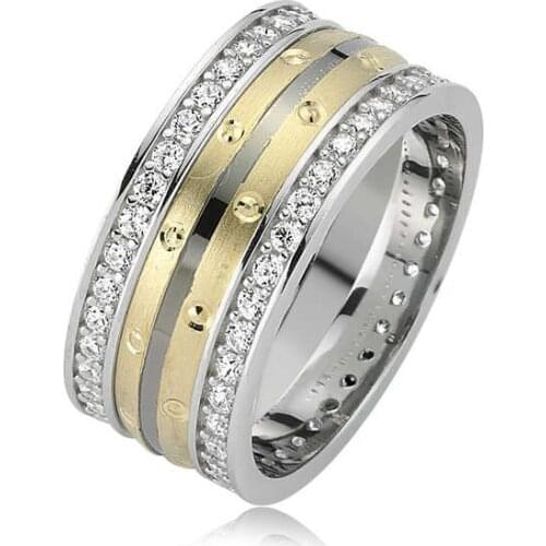 Original silver , Dotted Stony Double Wedding Ring, Stony Double Wedding rings Types