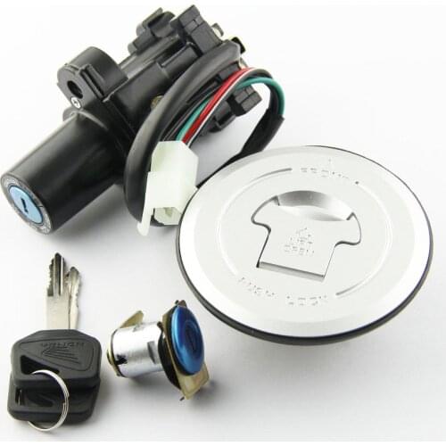 Motorcycle Ignition Switch Helmet Steering Seat Lock Fuel Cap Set For FMX650 FMX 650 05-06 Honda CB250 Hornet Motor Accessories