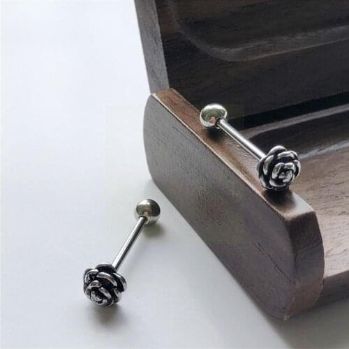 1pcs Variety Punk Gothic Surgical Steel Leveraged KISS Sexy Body Tongue Letter Piercing Piercing Jewelry Unisex L1I1