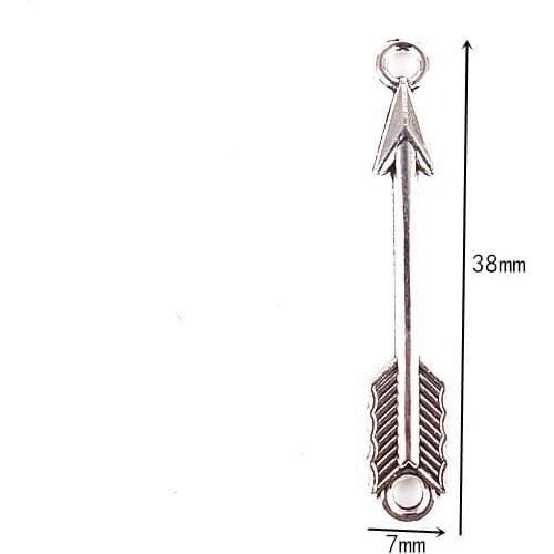 8Pcs/Lot Big Arrow Charm Pendant Antique Silver Color Aesthetic Accessories Fit Diy Handmade Necklace Findings Jewelry Making