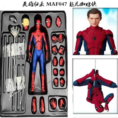 Marveled Legend Avengers Super Hero SpiderMan Action Figure Mafex Ps4 Peter Parker Spider Man Collectable Model Hot Toys Doll