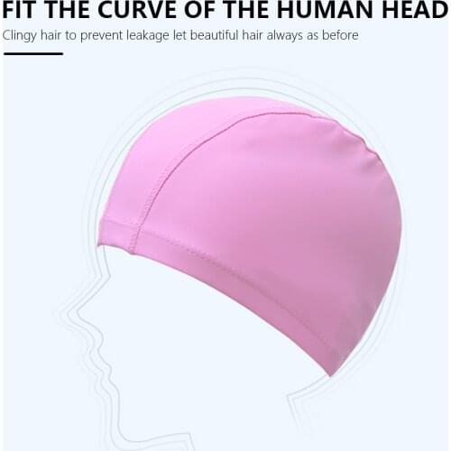 Adult Swimming Cap Elastic Solid Color Unisex Swimming Cap Stretch Waterproof Protect Ear Hat for Swimming Women and Men