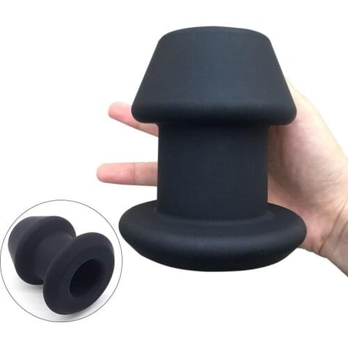 Silicone Anal Plug Big Hollow Butt Plug for Women Men Douche Enema Anal Cleaning Prostata Massager Huge Anal Expander Dilator