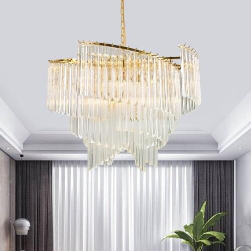 Postmodern Nordic chandelier fashion creative atmosphere home villa living room dining room crystal lamp
