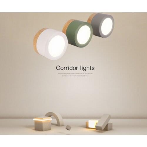 Jia-home Modern LED Ceiling Lights White Gray Green Lamps For Aisle Balcony Corridor Indoor lighting Fixture