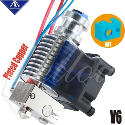 Mellow Top 12v/24v Nf-v6 Plated Copper Hotend Nozzle Heat Block Heat Break Heatsink for PETG PEEK PEI ABS carbon fiber