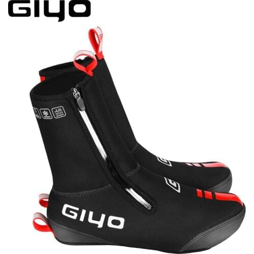 Cycling Thickened Shoe Covers MTB Boot Covers Winter Warm Thermal Neoprene Overshoes Waterproof Toe Road Bike Nylon Shoe Covers
