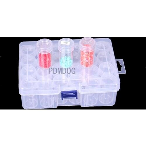 High Quality Diamond Painting Tool Container Diamond Embroidery Stone Storage Accessory Mosaic Convenience Box With Free Sticker