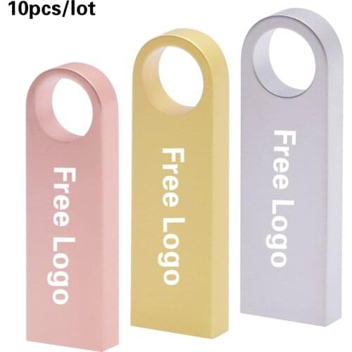 High Speed 10pcs/lot USB Flash Drive pen drive Free Personalizado Logo 32GB 16GB 8GB 4GB 64GB Wedding Gift Memory Stick Usb 2.0