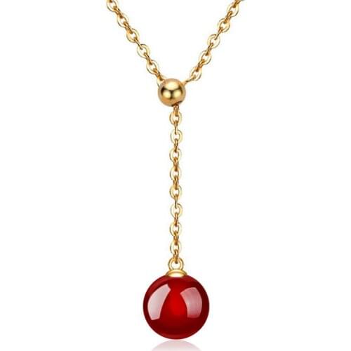 100% 925 sterling silver ball ladies`pendant necklace jewelry women short chains no fade Anti allergy drop shipping