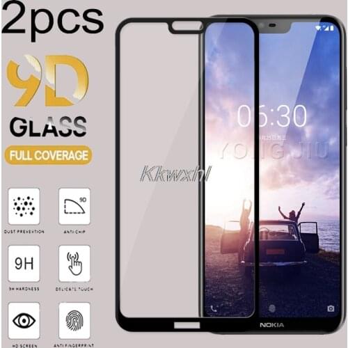 2PCS For Nokia 6.1 Plus Screen Protector Full Glue Tempered Glass Protective Cover Film On Nokia6.1 6.1Plus X6 TA-1099, TA-1103
