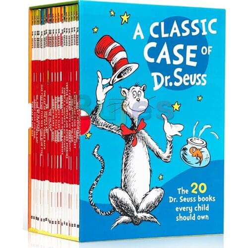 20 books/set A Classic Case of Dr. Seuss The Cat in the Hat, Children Fun Interesting English Picture Story Book