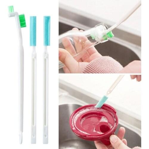 3pcs/set Newborn Baby Feeding bottle cleaning brush cup cover lid groove cleaner for home kitchen washing tool