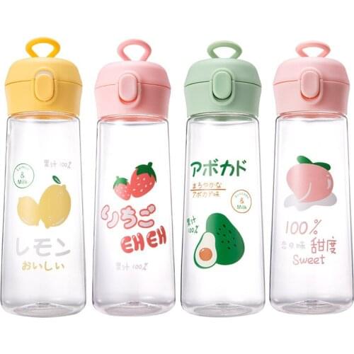 350/500ML Cartoon Water Bottle Leakproof Sports Bottle Plastic Cup Tour Hiking Portable Climbing Camp Bottles