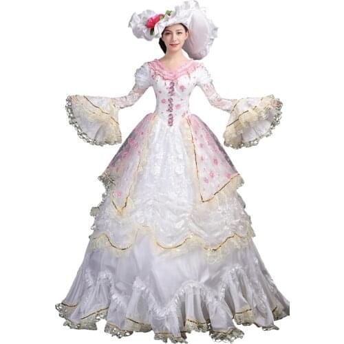 Rococo Baroque Marie Antoinette Ball Dresses 18th Century Dress Renaissance Historical Period Victorian Dress Gown for Women