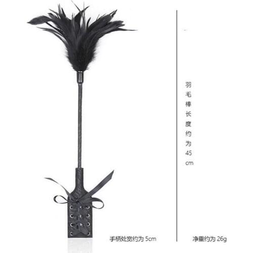 Adult Games Black Bird Feather Flirting Tickler Spanking Sexy Whip Slave Flogger Sex Toys for Couples Erotic Toys Sex Products