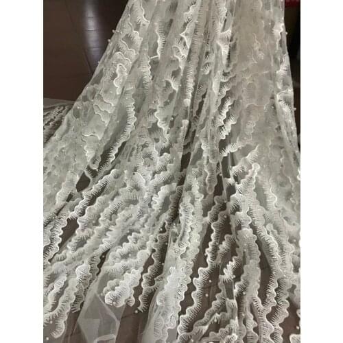 Nice looking french Net Lace Fabric J-8114 New design embroidery nigerian tulle lace fabric