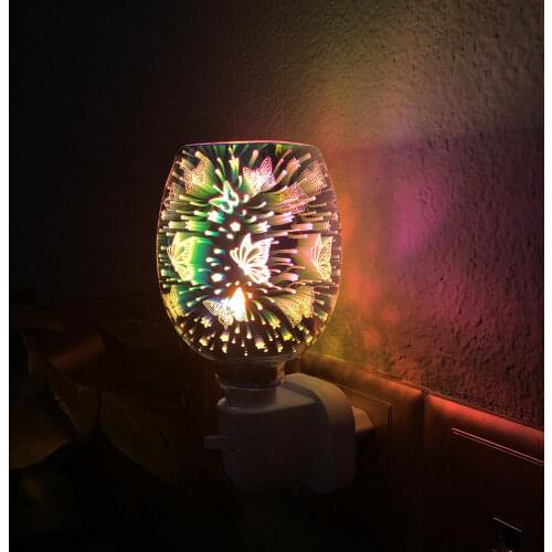 Mosaic Electric Plug In LED Colorful Aroma Diffuser Gypsophila Lamp Wax Melt Oil Burner Wax Warmer Home Decoration