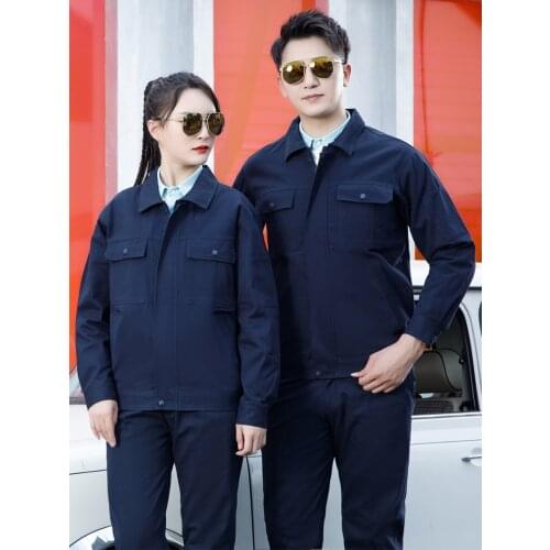 Mens Cotton Long Sleeve Spring Autumn Wear-resistant Anti-static Work Clothes Workshop Coverall Size S-XXXXL M72