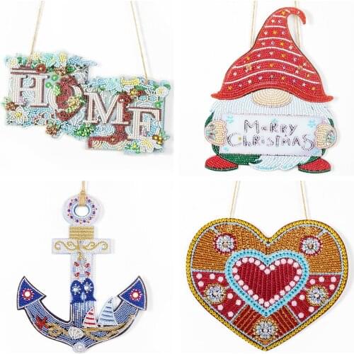 New DIY Diamond Painting Wall Pendant Kit Special shaped Drill Crafts Hanging Ornament Mosaic Art Door Window Home Decoration