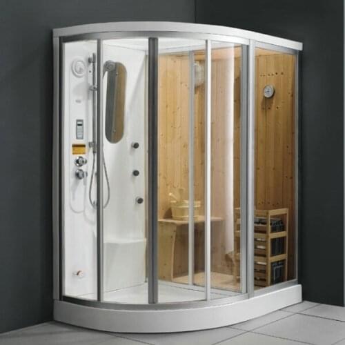 Steam Sauna room complex with Shower and lamp M-8218