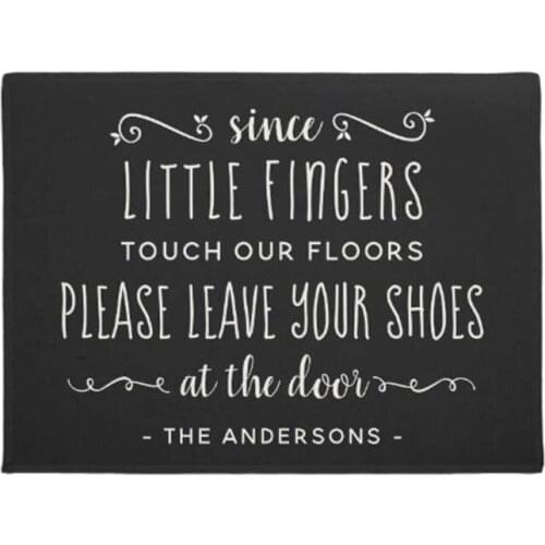 Please Remove Your Shoes Personalized DoormatHome Decoration Entry Non-slip Door Mat Rubber Washable Floor Home Rug Carpet