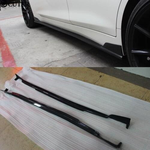 Q50 car-styling carbon fiber auto Car Side Skirts side lip kits For infiniti Q50 Short version 2014UP