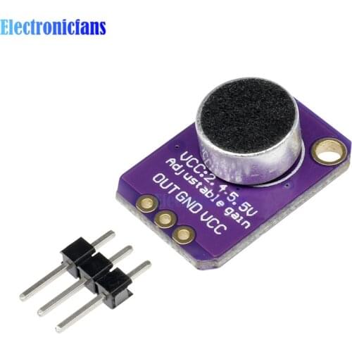 GY-MAX4466 Electret Microphone Amplifier MAX4466 Adjustable Amplifier Module Gain OUT GND VCC Amplifier Board For Arduino 2.4-5V