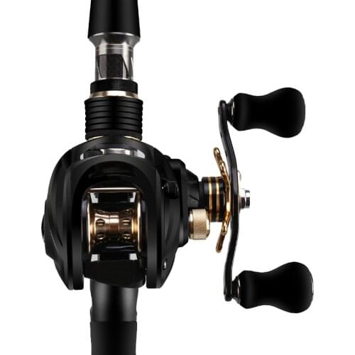 Super Hard Carbon Fiber Fishing Sets Sea Stream Pole Double Brake Casting Rod with Bait Casting Reel H/XH Throwing Rod 2.1/2.4m