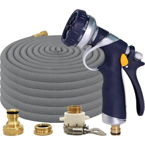 High Pressure Telescopic Hose Garden Irrigation Hose Car Wash Water Gun Hose Euro 1/2 Connector Water Gun Hose Cleaning Supplies