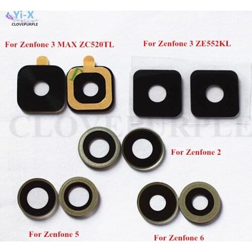 2PCS Rear Back Camera Glass Lens with Sticker for ASUS Zenfone 2 5 6 Zenfone 3 ZE552KL / Zenfone 3 MAX ZC520TL Repair Parts