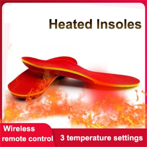 USB Heated Insoles Wireless Smart Temperature Control Ultrathin Feet Universal Winter Warm Sock Pad Outdoor Sports Hiking Skiing