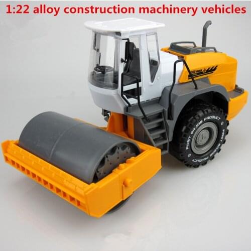 1:22 alloy construction vehicles, high simulation rollers, static slide model, metal diecasts, toy vehicles, free shipping