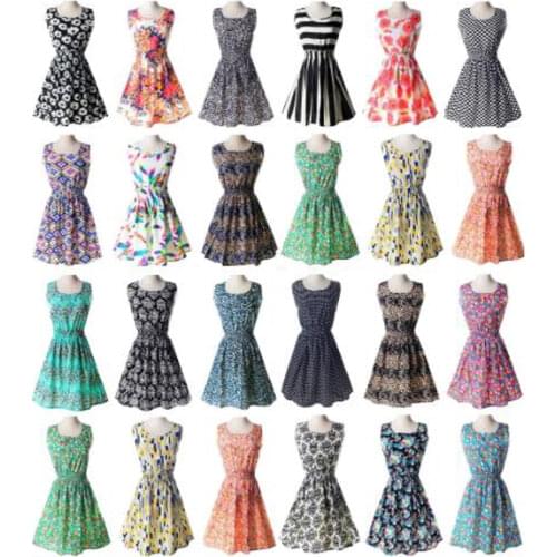 U-shot Summer Chiffon Dresses