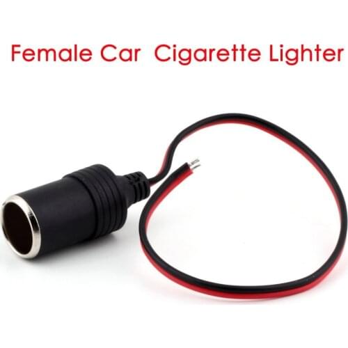 Universal DC Female Car Cigarette Lighter Socket Extension Plug Connector Power Adapter Cable 10W 5V 2A 12-24V Socket