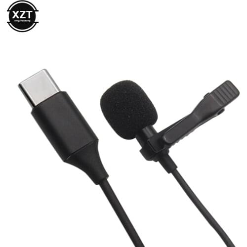 USB C Microphone Clip-on Type-C Mic Condenser Audio Recording For Huawei P10 P20 Xiaomi Android Smartphone USB C Microphone