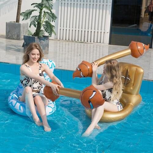 Funny Inflatable Joust Swimming Ring Toilet Mount Pool Float Game Inflat Raft Toys Water Sport Plaything Game For Party