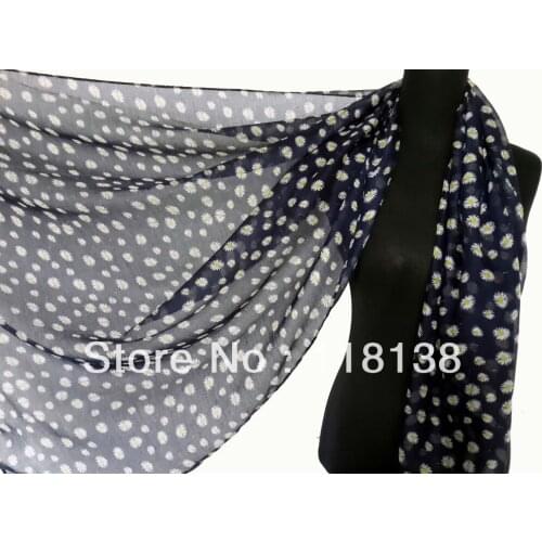10pcs/lot Fashion Daisy Flower Floral Print Scarf Shawl Wrap Oversize Scarves, Free Shipping