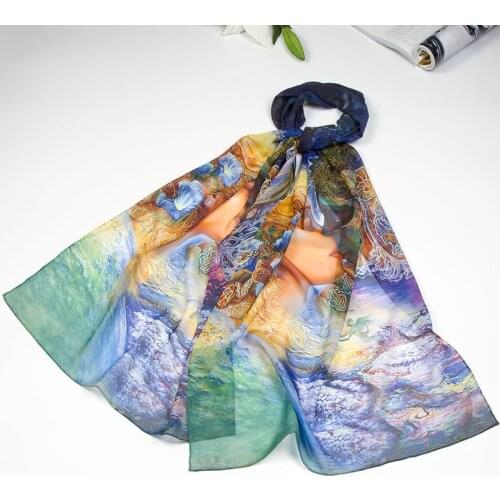 100% Silk Scarf Women Scarf Kiss Silk Shawl 2019 Designer Scarf Female Silk Pashmina Long Thin Silk Wrap Luxury Gift for Lady